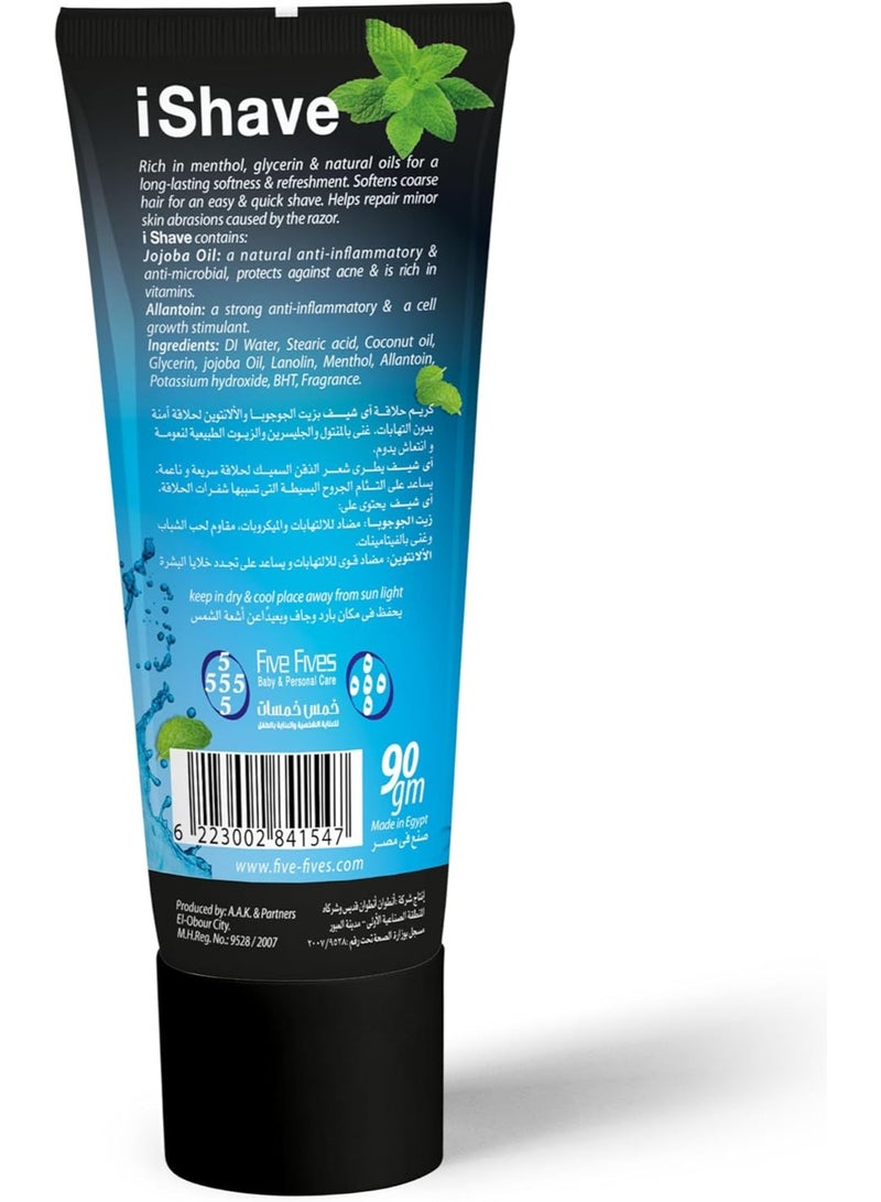 آي شيف كريم حلاقة بالمنتول 90 جم - Image 2